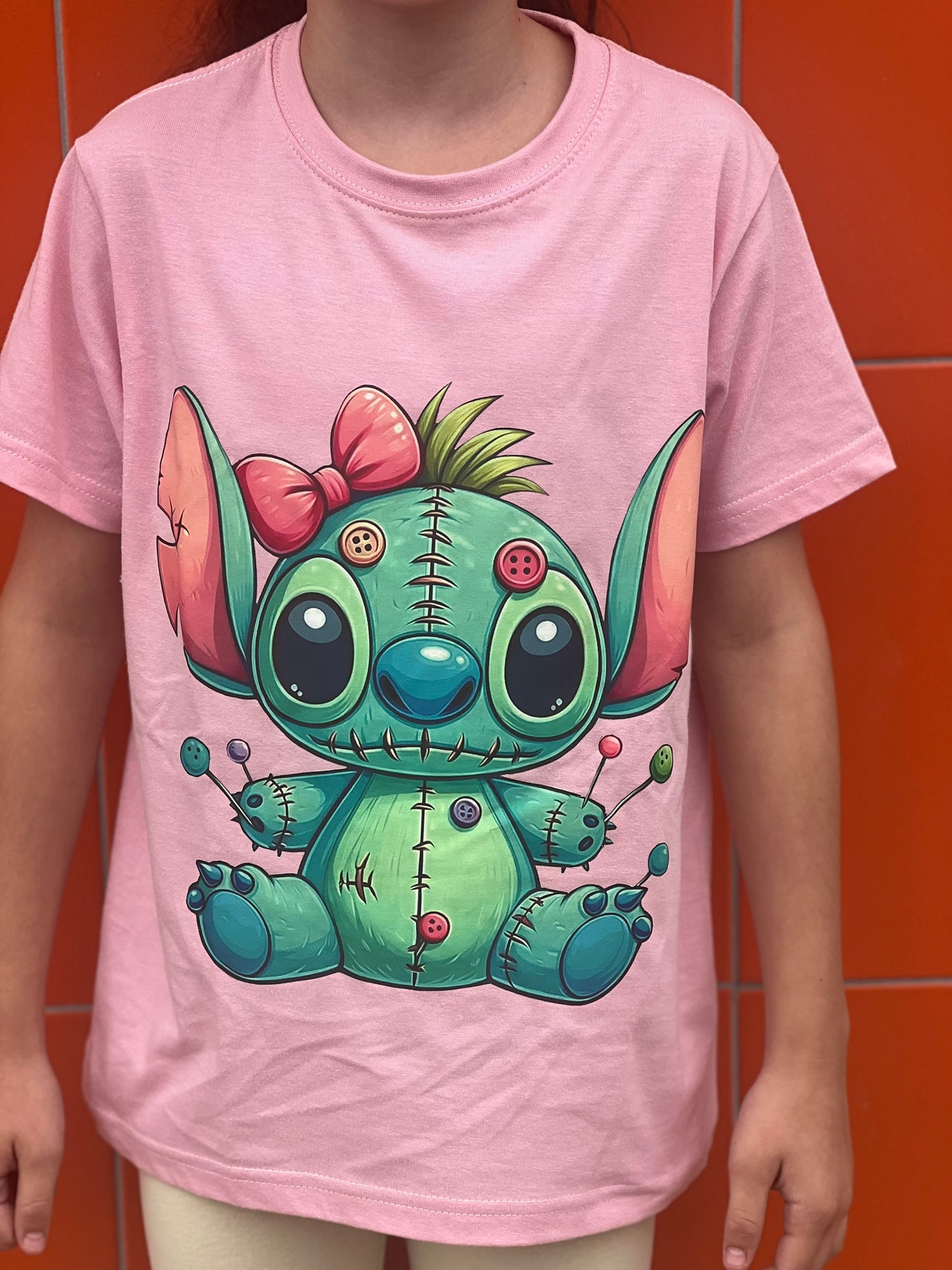 Camiseta Stitch Vudú Vinil Textil