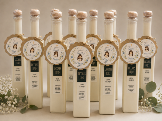 🍾 Botella de Crema de Orujo Personalizada | Primera Comunión