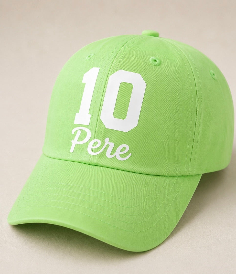 Gorra personalizada verde con nombre y número